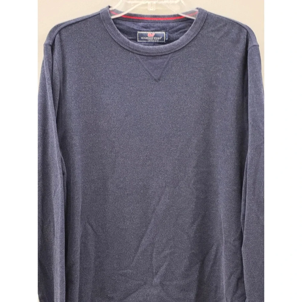 Vineyard Vines Long Sleeve Crewneck Pullover Top Mens Med Nautical Navy Preppy